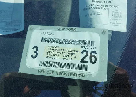 2016 Buick Enclave Leather from USA, damaged, VIN 5GAKVBKD3GJ322398